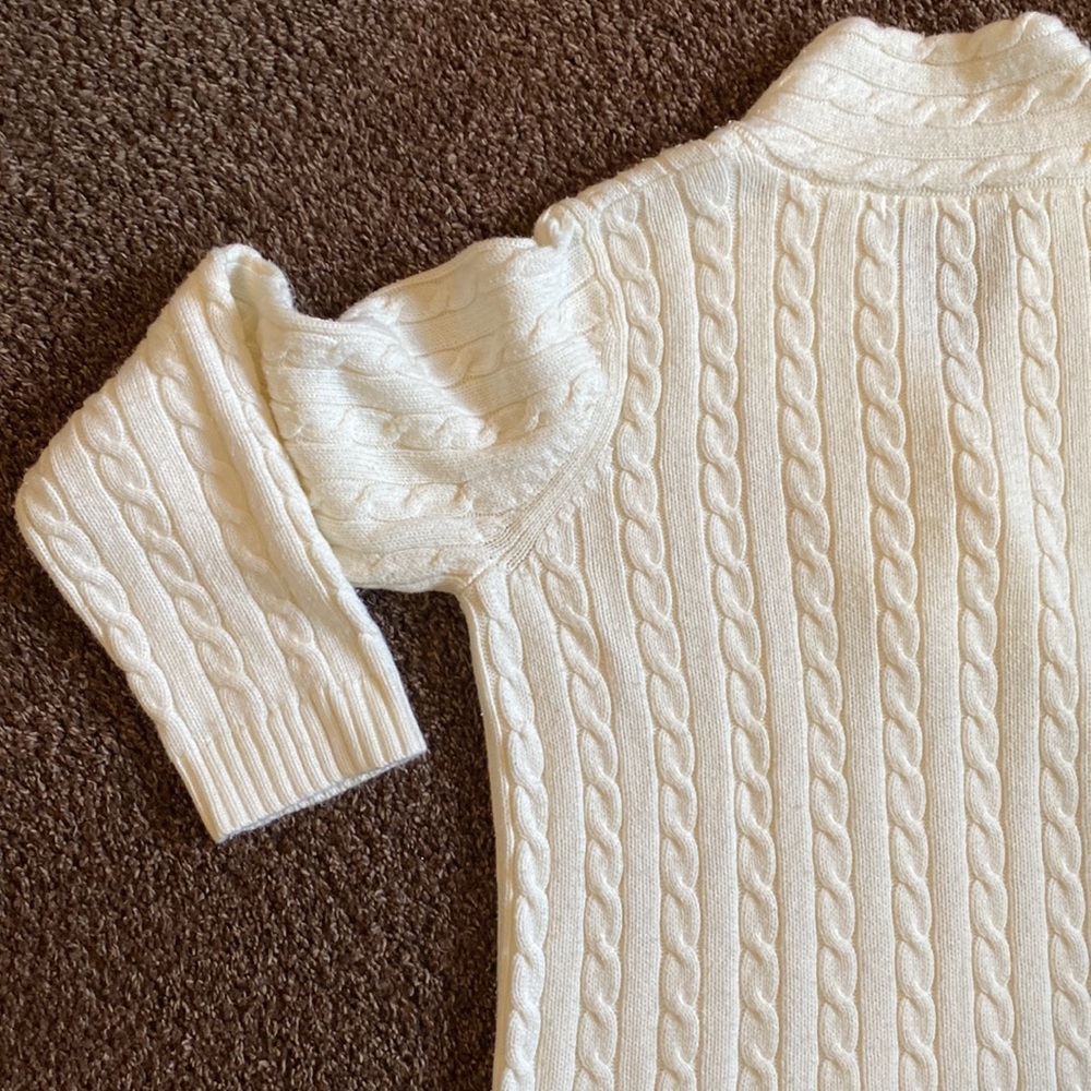 Josephine Chaus V-neck sweater comfy winter white size medium - Picture 3 of 8